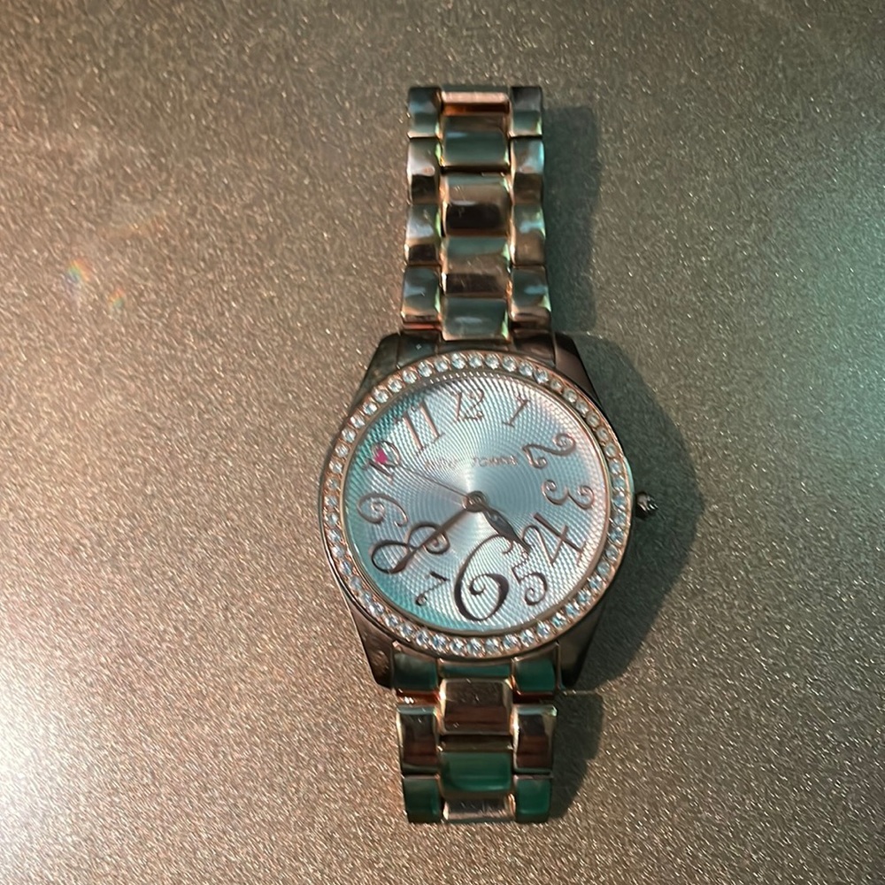 Betsey Johnson Gold Watch w/Crystals